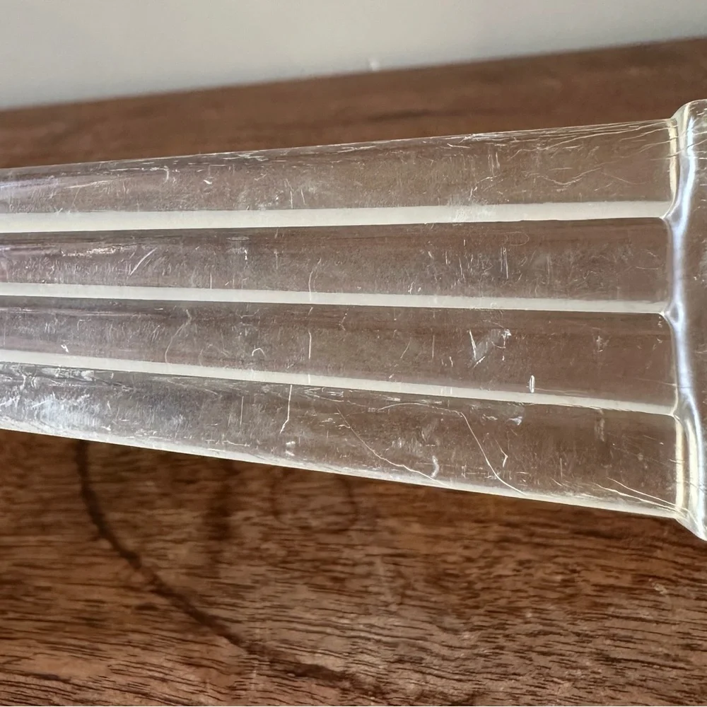 Lucite Vanity Vintage Clear Plastic MCM Handheld Mirror Acrylic Art Deco